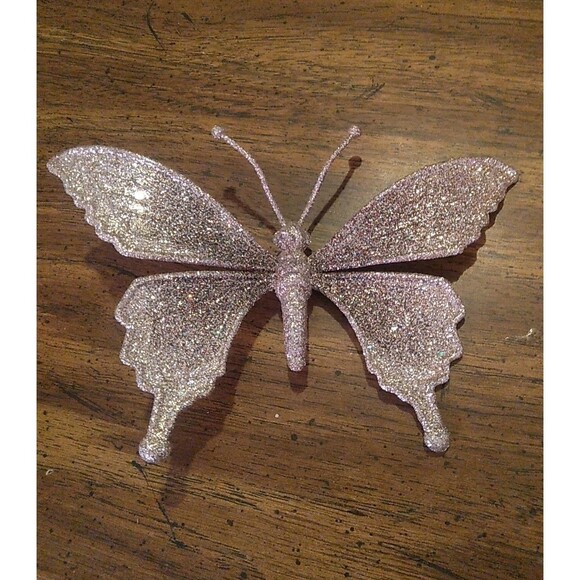 Pottery Barn Kids Silver Butterfly Christmas Ornament 3-D - Picture 1 of 5